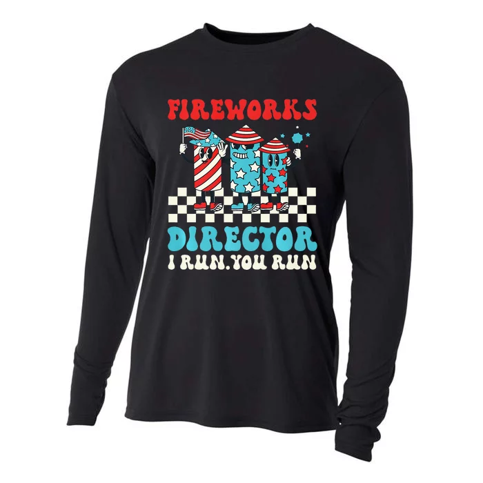 Hippie Fireworks Director I Run You Run Groovy 4th Of July Cooling Performance Long Sleeve Crew