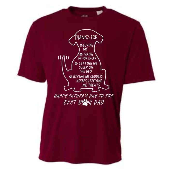 Happy FatherS Day To The Best Dog Dad Cooling Performance Crew T-Shirt