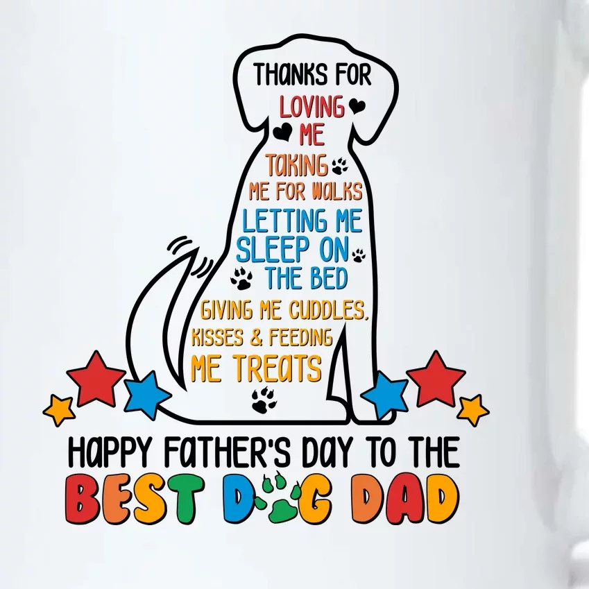 Happy Father's Dad To The Best Dog Dad Black Color Changing Mug