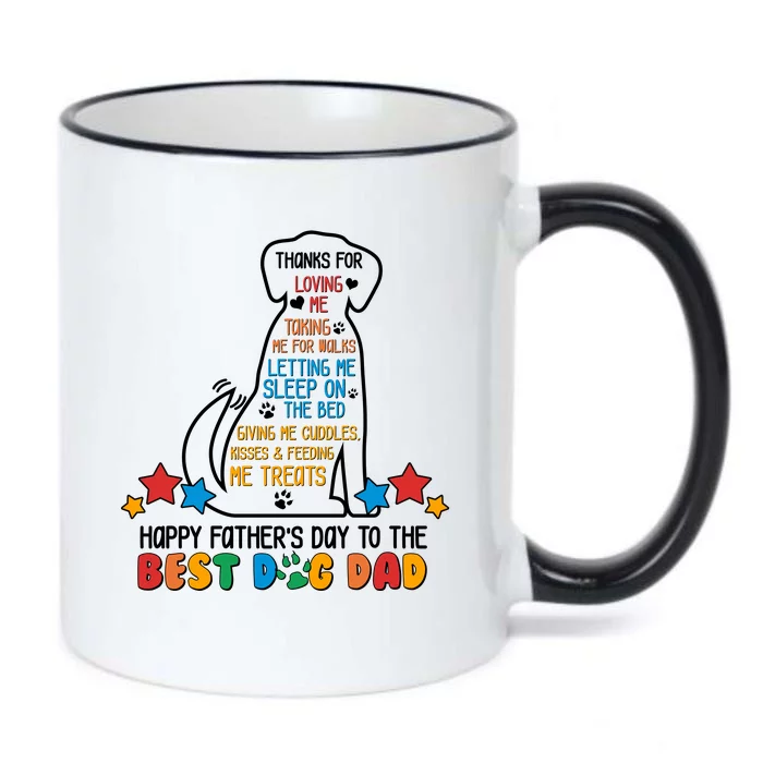 Happy Father's Dad To The Best Dog Dad Black Color Changing Mug