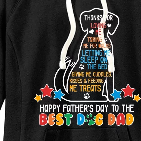 Happy Father's Dad To The Best Dog Dad Women's Fleece Hoodie