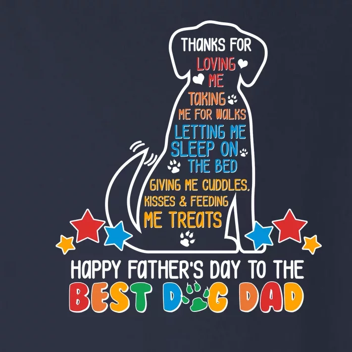 Happy Father's Dad To The Best Dog Dad Toddler Long Sleeve Shirt