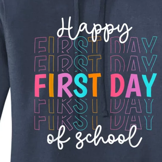 Happy First Day Of School Teachers Women Student Boy Girl Women's Pullover Hoodie