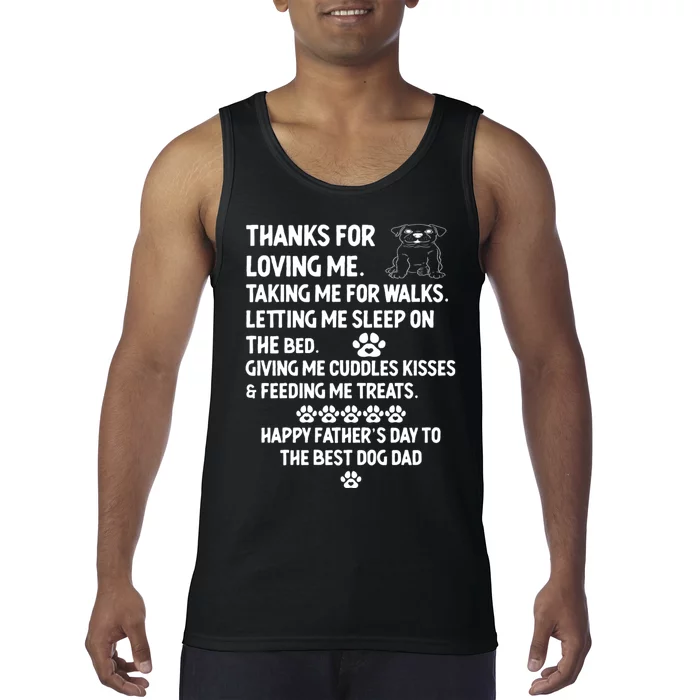 Happy FatherS Day Dog Dad Tank Top