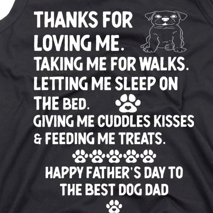 Happy FatherS Day Dog Dad Tank Top