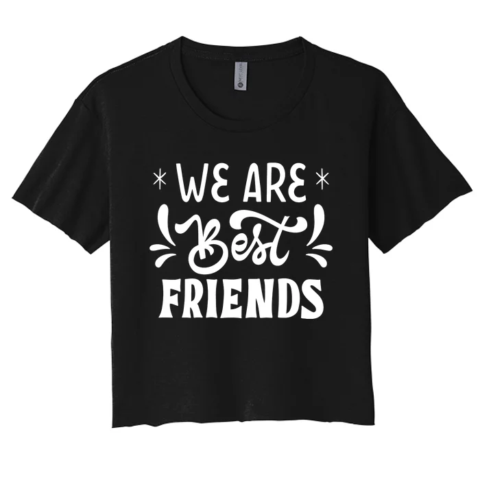 Happy Friendship Day Celebration Graphic Women's Crop Top Tee