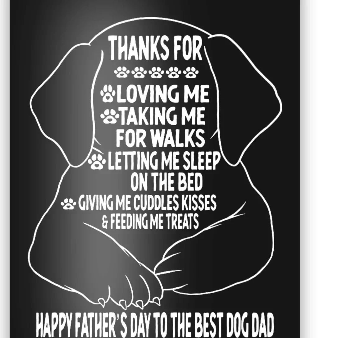 Happy FatherS Day Dog Dad Poster