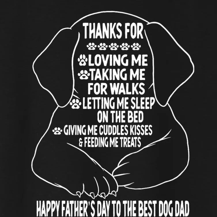 Happy FatherS Day Dog Dad Women's Crop Top Tee