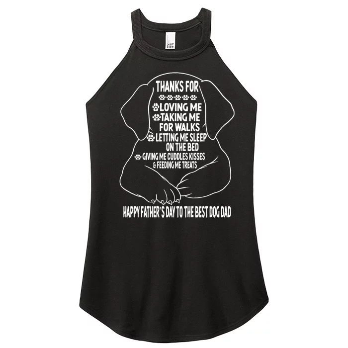 Happy FatherS Day Dog Dad Women’s Perfect Tri Rocker Tank