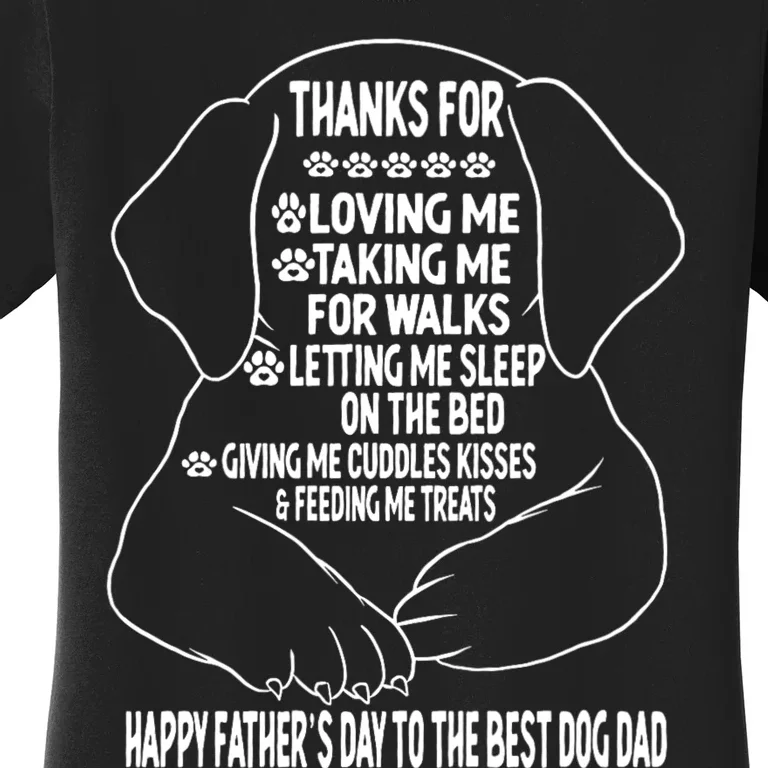 Happy FatherS Day Dog Dad Women's T-Shirt