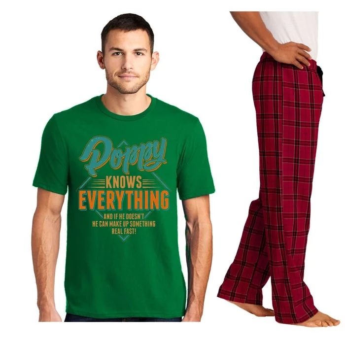 Happy Fathers Day Poppy Knows Everything Pajama Set