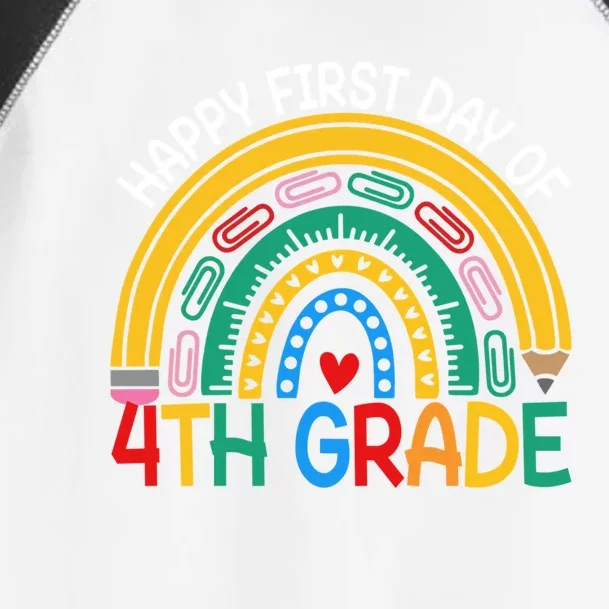 Happy First Day Of 4Th Grade Rainbow Team Fourth Grade Funny Gift Toddler Fine Jersey T-Shirt