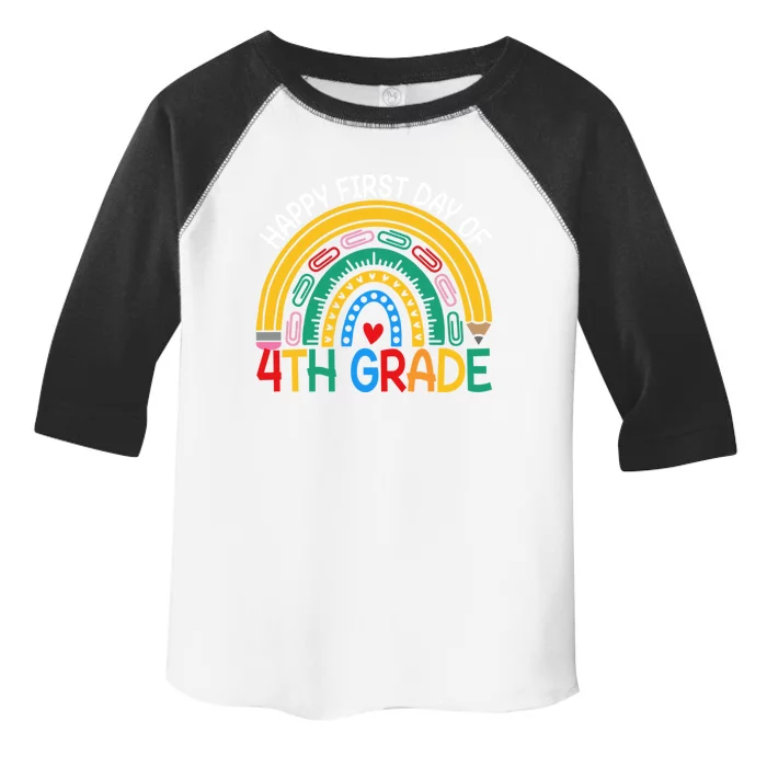 Happy First Day Of 4Th Grade Rainbow Team Fourth Grade Funny Gift Toddler Fine Jersey T-Shirt