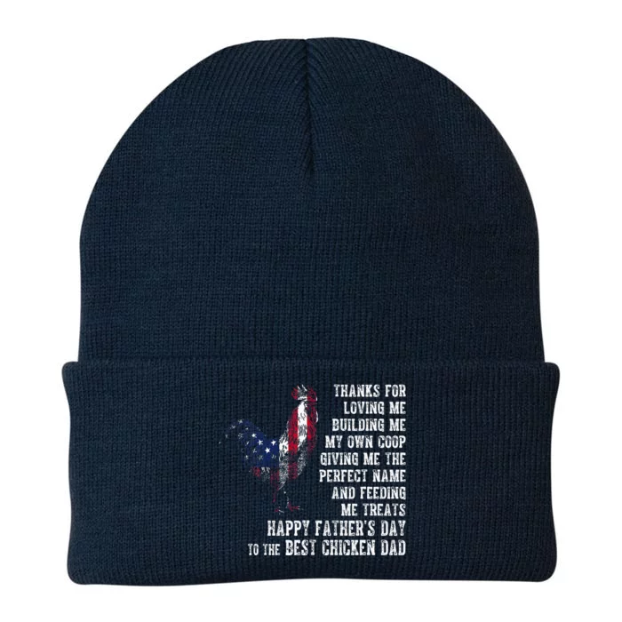 Happy FatherS Day To The Best Chicken Dad Knit Cap Winter Beanie