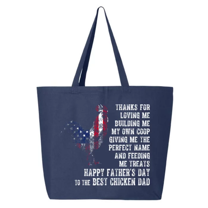 Happy FatherS Day To The Best Chicken Dad 25L Jumbo Tote