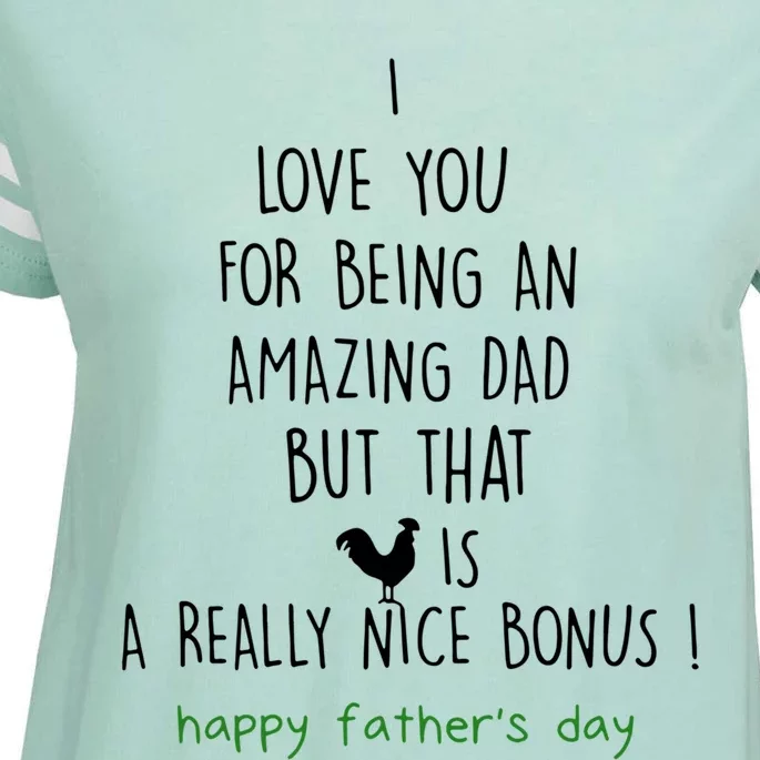 Happy Father Day I Love You For Being An Amazing Dad Gift Enza Ladies Jersey Football T-Shirt