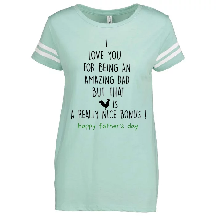 Happy Father Day I Love You For Being An Amazing Dad Gift Enza Ladies Jersey Football T-Shirt