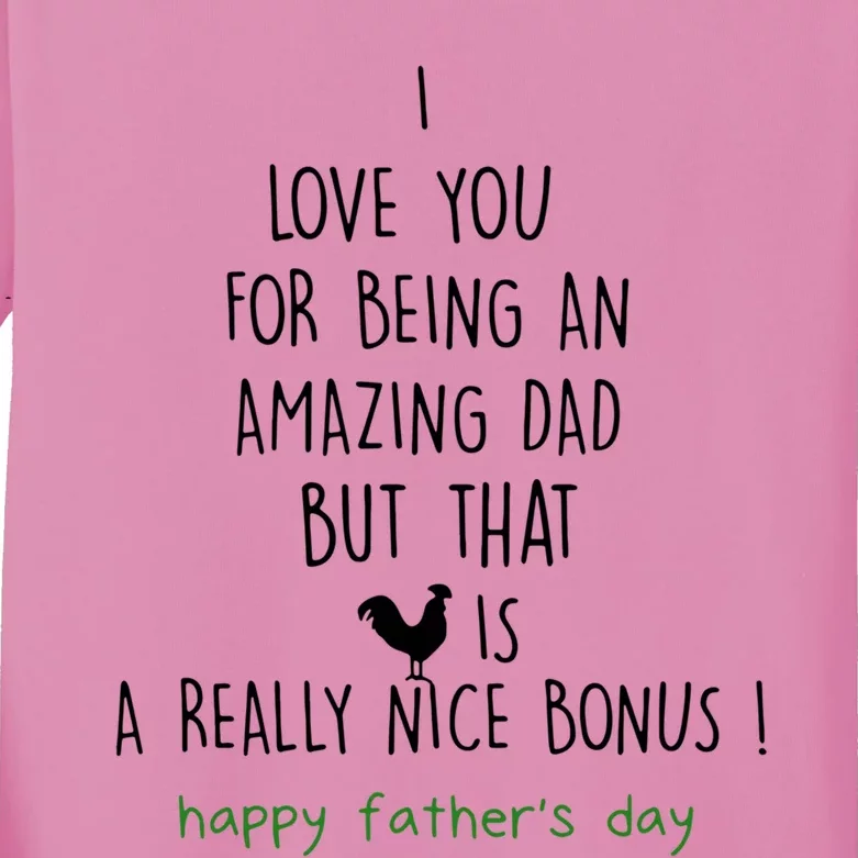 Happy Father Day I Love You For Being An Amazing Dad Gift Kids Long Sleeve Shirt