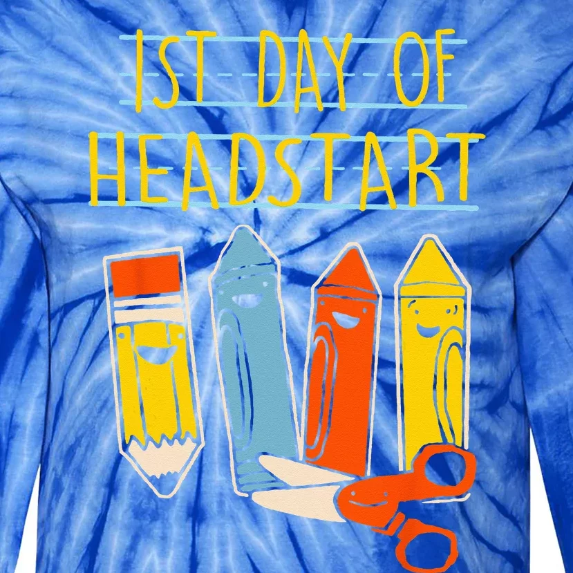 Happy First Day Of School Headstart Pencil Back To School Tie-Dye Long Sleeve Shirt