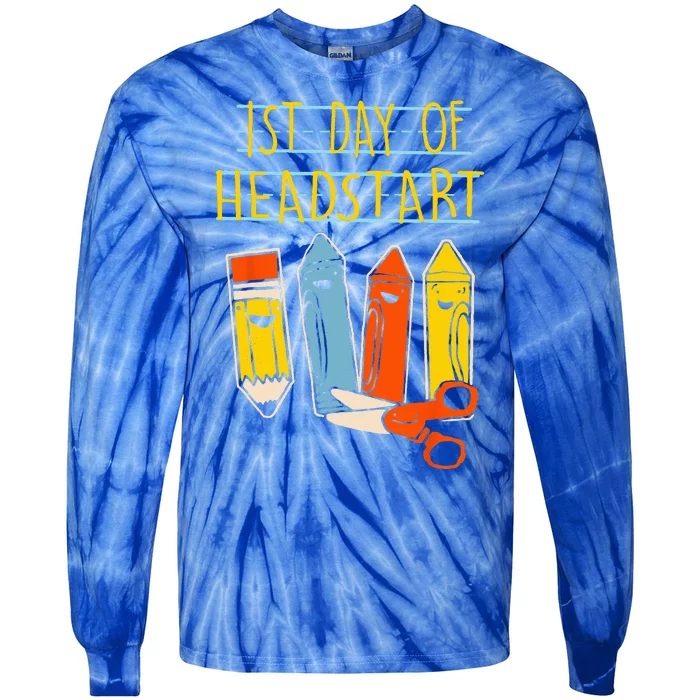 Happy First Day Of School Headstart Pencil Back To School Tie-Dye Long Sleeve Shirt