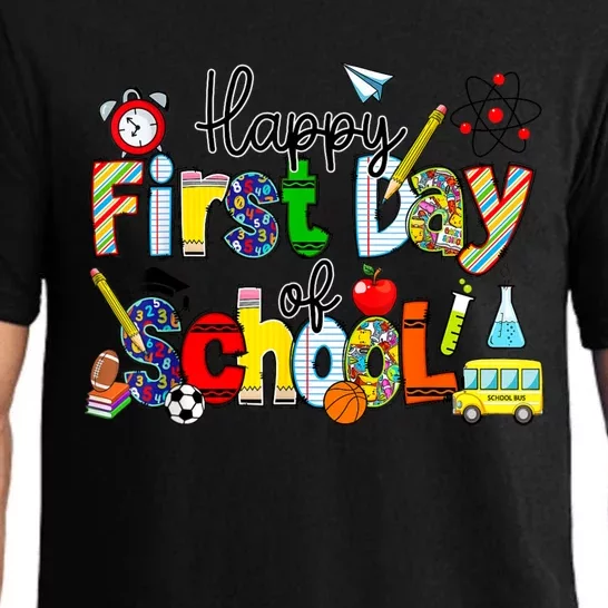 Happy First Day Of School Teachers Students Back To School Pajama Set