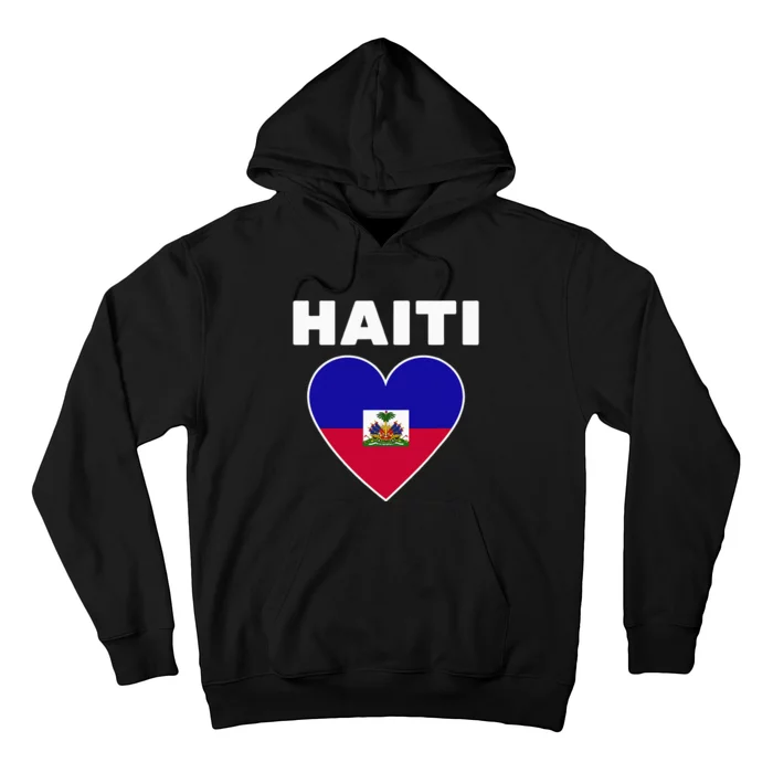 Haitian Flag Day Cool Haiti Flag Heart Pride Hoodie