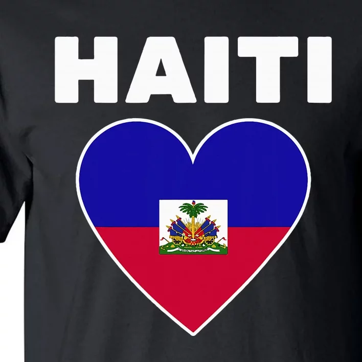 Haitian Flag Day Cool Haiti Flag Heart Pride Tall T-Shirt