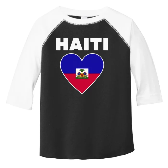 Haitian Flag Day Cool Haiti Flag Heart Pride Toddler Fine Jersey T-Shirt