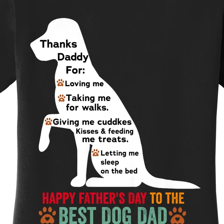 Happy FatherS Day Dog Dad Women's T-Shirt