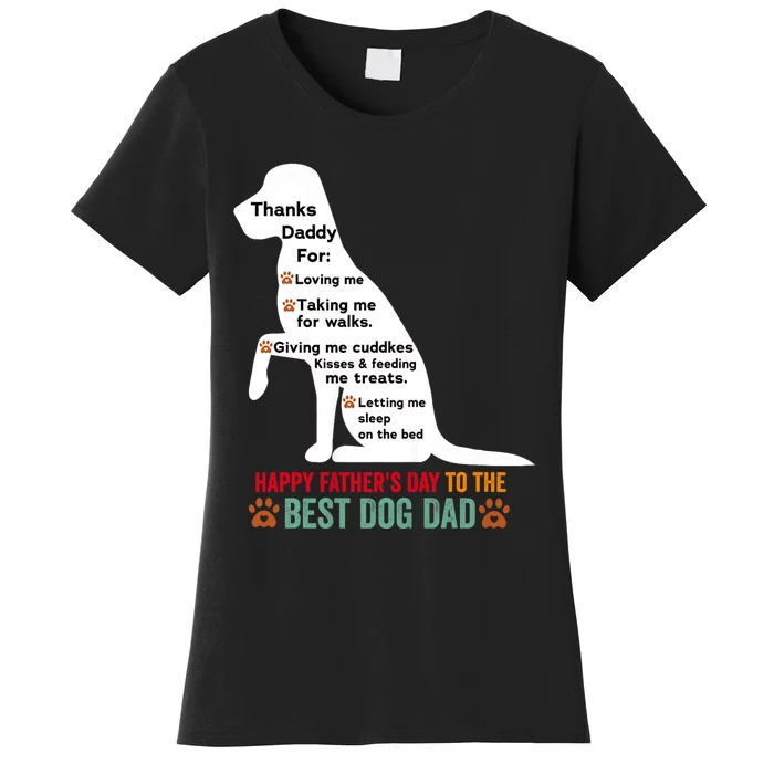 Happy FatherS Day Dog Dad Women's T-Shirt