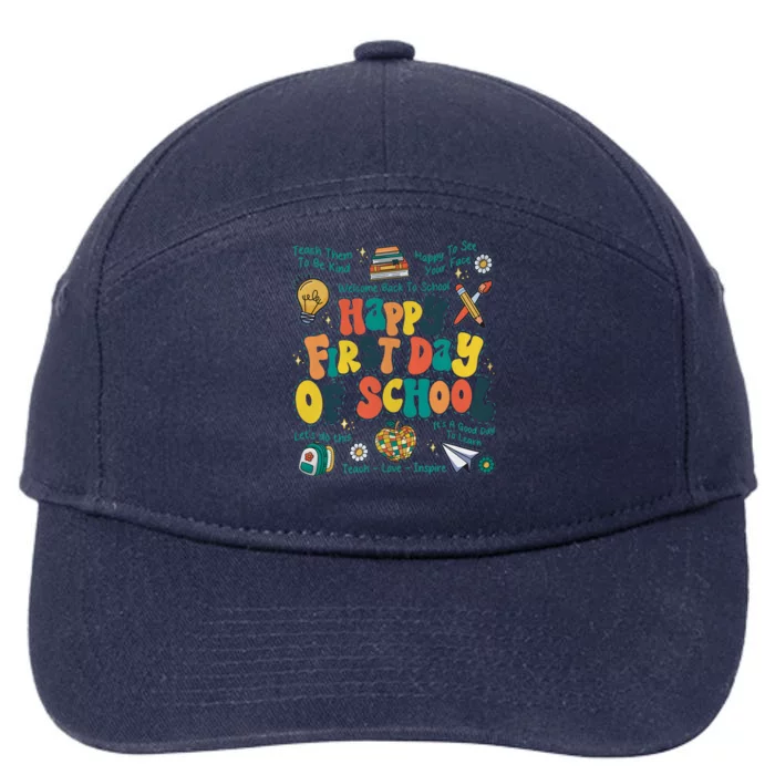 Happy First Day Of School Bruh We Back 7-Panel Snapback Hat