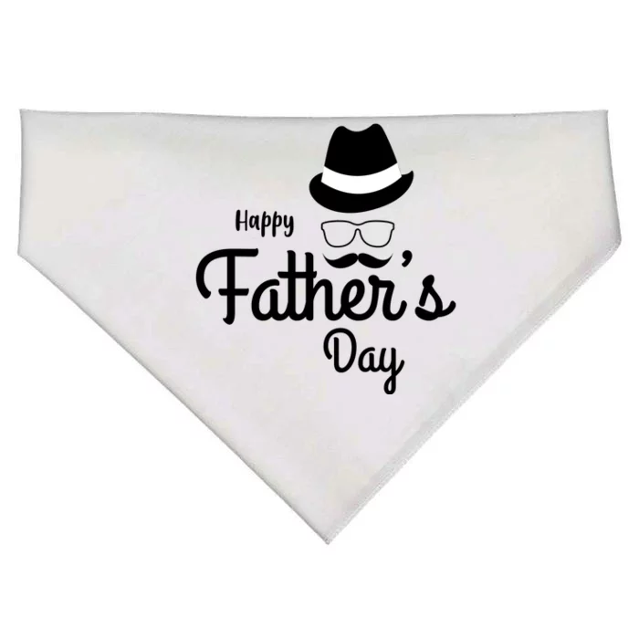 Happy Fathers Day USA-Made Doggie Bandana