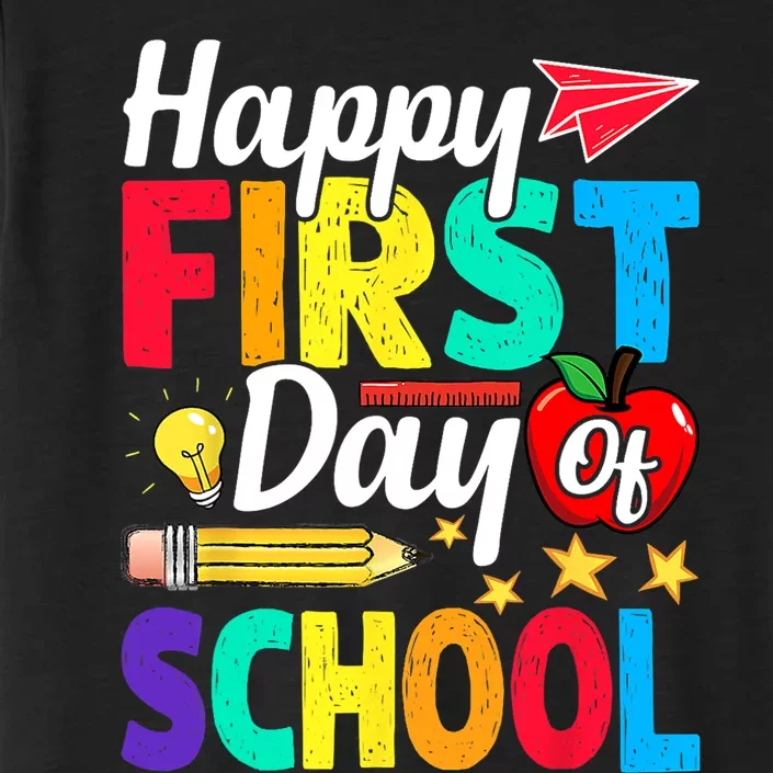 Happy First Day Of School Cute Funny Back To School ChromaSoft Performance T-Shirt