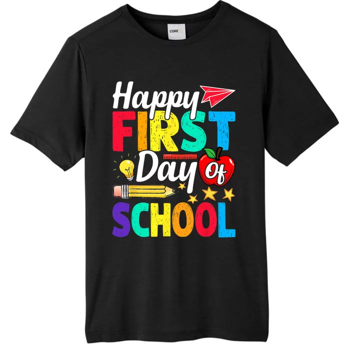 Happy First Day Of School Cute Funny Back To School ChromaSoft Performance T-Shirt