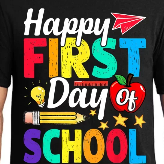 Happy First Day Of School Cute Funny Back To School Pajama Set