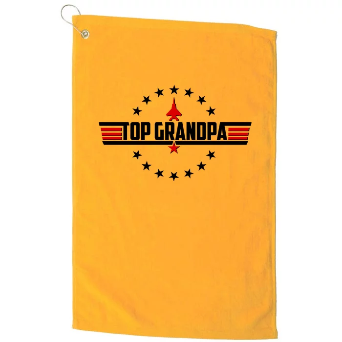 Happy Father's Day Top Grandpa Platinum Collection Golf Towel