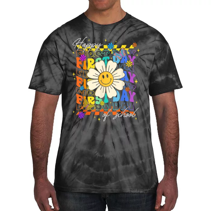 Happy First Day Of School Cute Funny Back To School Tie-Dye T-Shirt