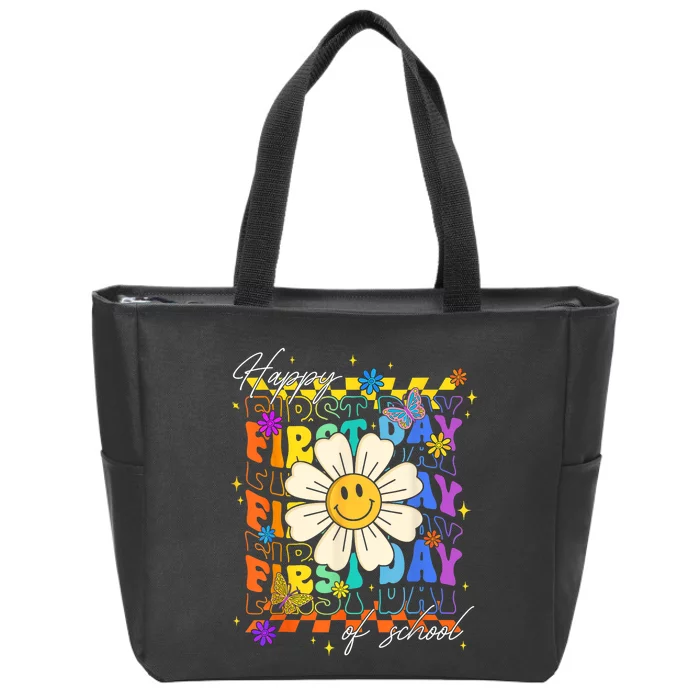 Happy First Day Of School Cute Funny Back To School Zip Tote Bag