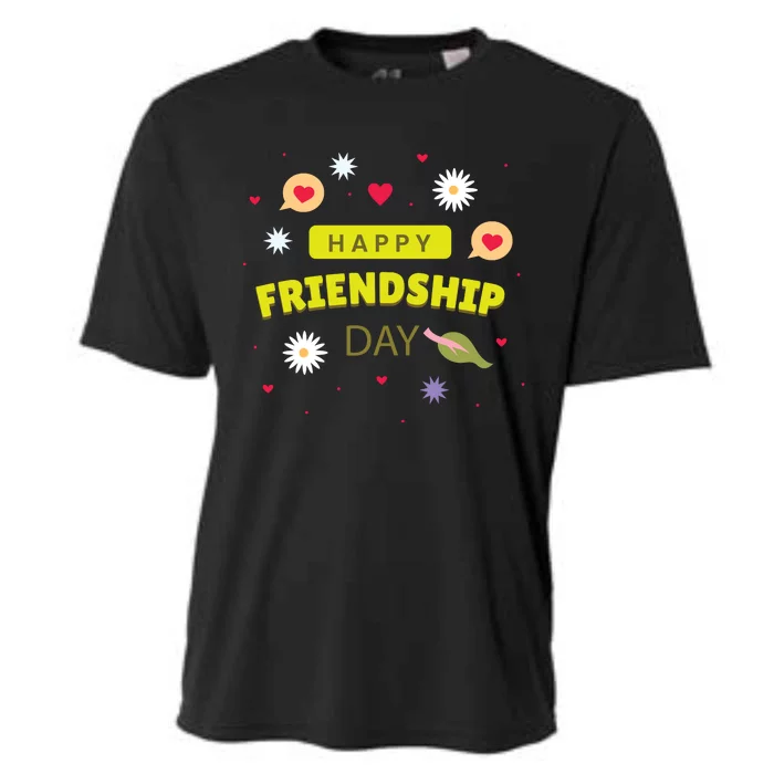 Happy Friendship Day Celebration Graphic Cooling Performance Crew T-Shirt