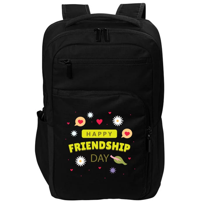 Happy Friendship Day Celebration Graphic Impact Tech Backpack