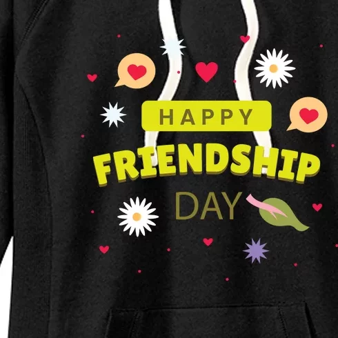 Happy Friendship Day Celebration Graphic Women's Fleece Hoodie