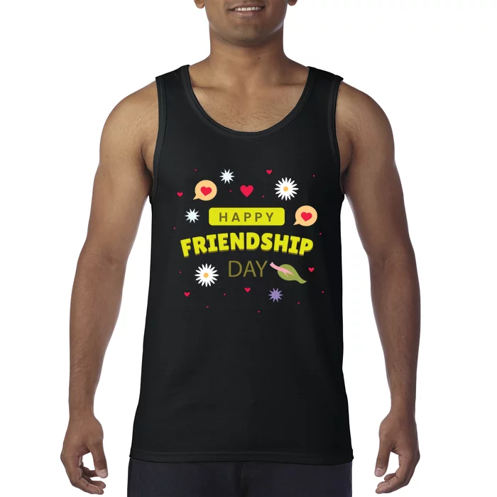 Happy Friendship Day Celebration Graphic Tank Top