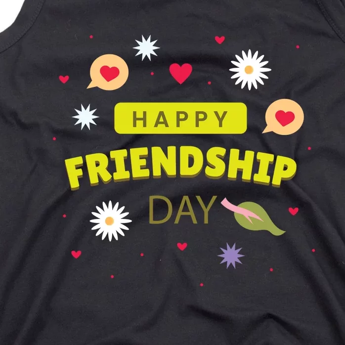 Happy Friendship Day Celebration Graphic Tank Top