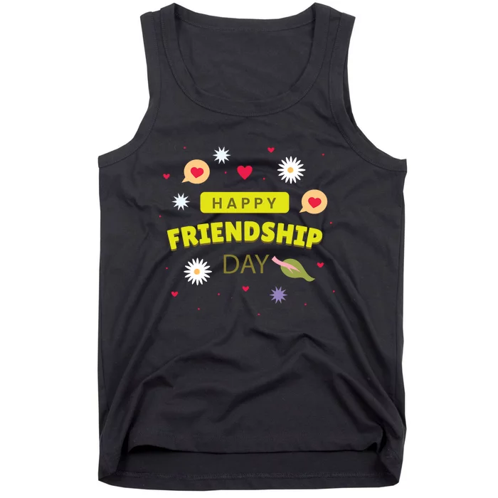 Happy Friendship Day Celebration Graphic Tank Top