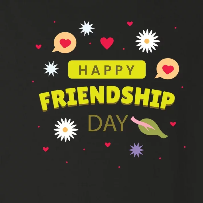 Happy Friendship Day Celebration Graphic Toddler Long Sleeve Shirt