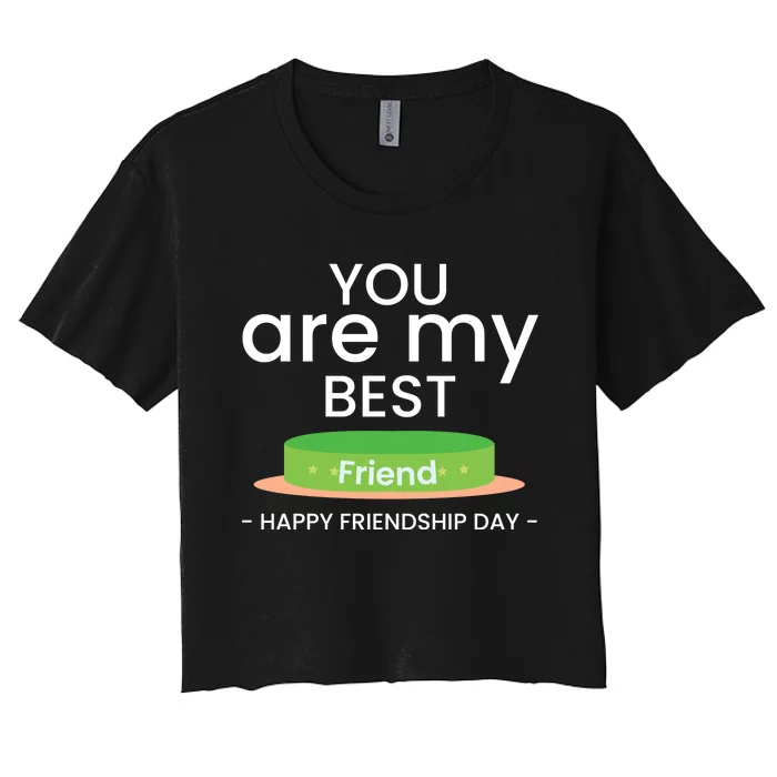 Happy Friendship Day Celebration Women's Crop Top Tee