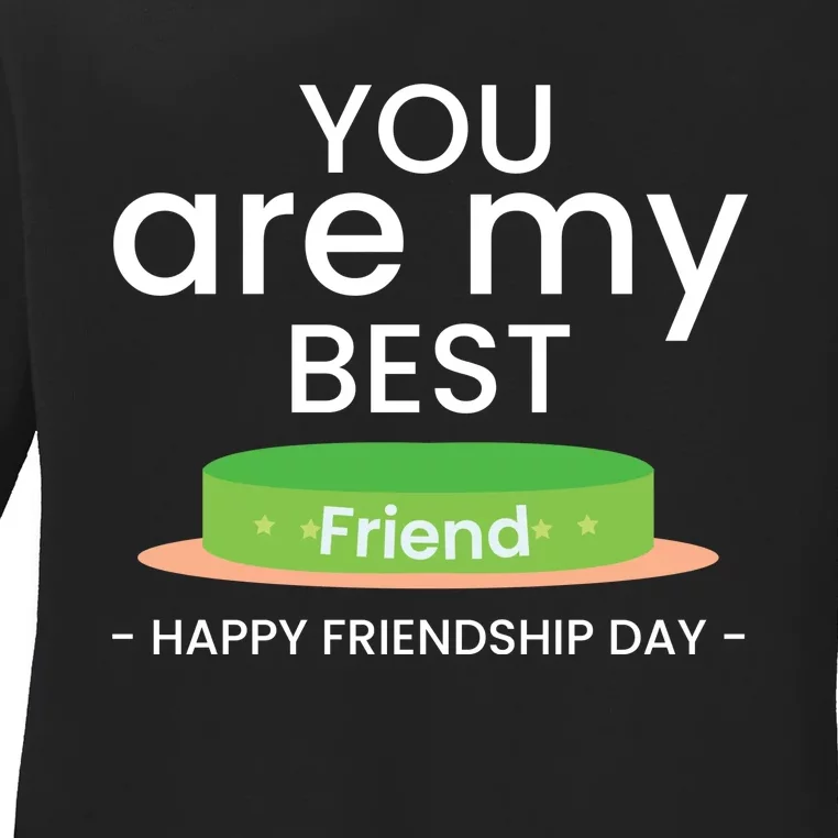 Happy Friendship Day Celebration Ladies Long Sleeve Shirt