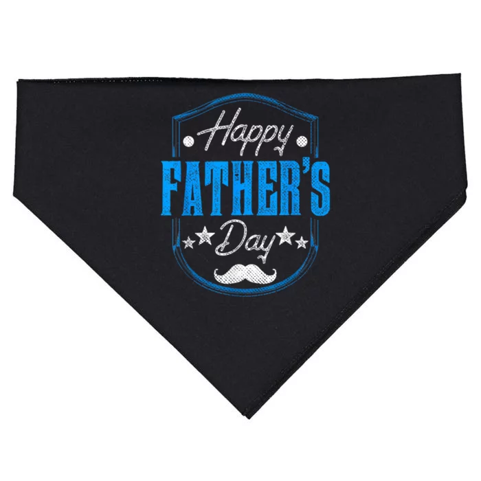 Happy Fathers Day Dad Fathers Day Daddy Sayings Father USA-Made Doggie Bandana