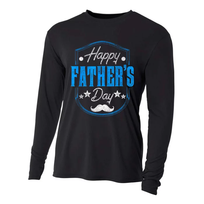 Happy Fathers Day Dad Fathers Day Daddy Sayings Father Cooling Performance Long Sleeve Crew