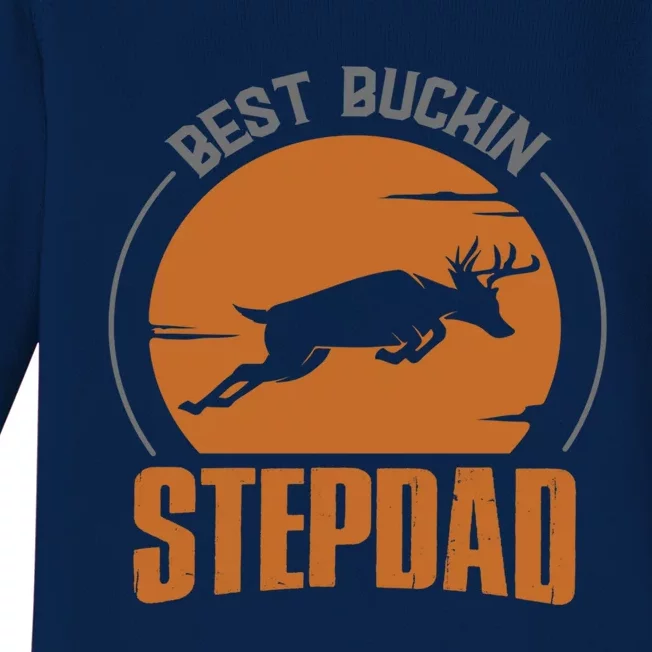 Hunter For Deer Haunter And Stepdads Or Best Buckin Stepdad Cool Gift Baby Long Sleeve Bodysuit